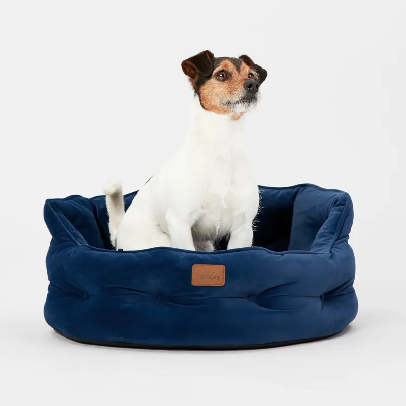 Joules Chesterfield Dog Bed Navy-5